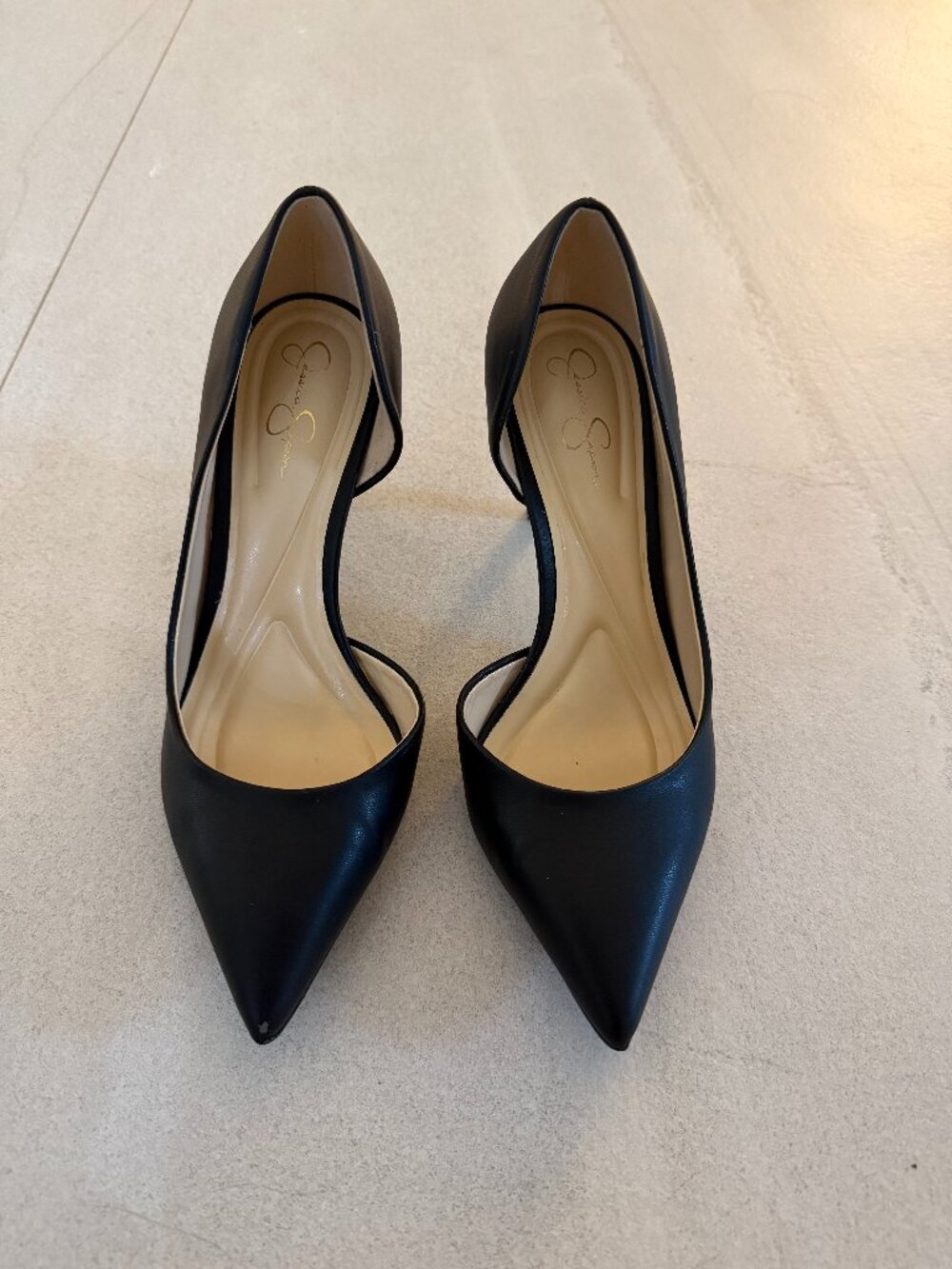 Jessica Simpson Nettles Black Pumps Pointed Toe Heels Size 7 - Picture 4 of 6